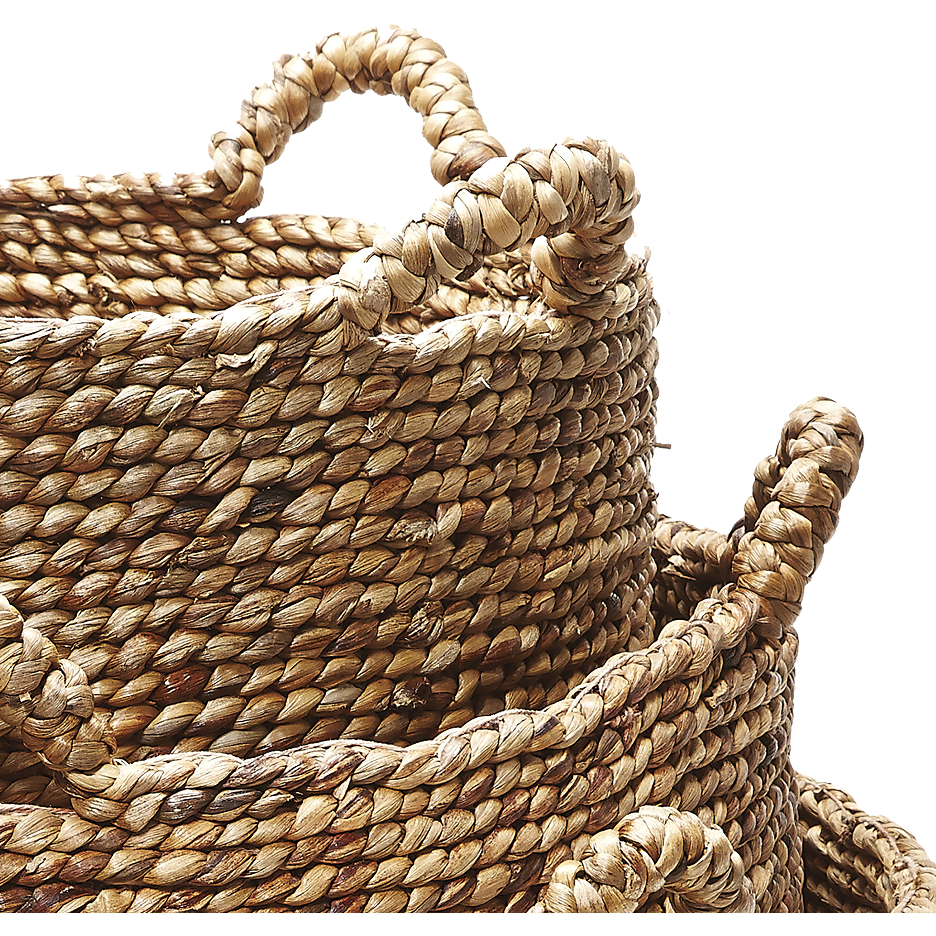 Natural Low Rise 24 X 10 inch Basket, Set of 3