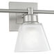 Matthew 3 Light 22 inch Brushed Nickel with Shiny Opal Vanity Light Wall Light