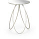 Chelsea House 22 X 16 inch Metallic Silver/Clear Accent Table