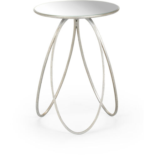 Chelsea House 22 X 16 inch Metallic Silver/Clear Accent Table