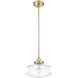 Keal 1 Light 10 inch Antique Brass Convertible Semi-Flush Ceiling Light