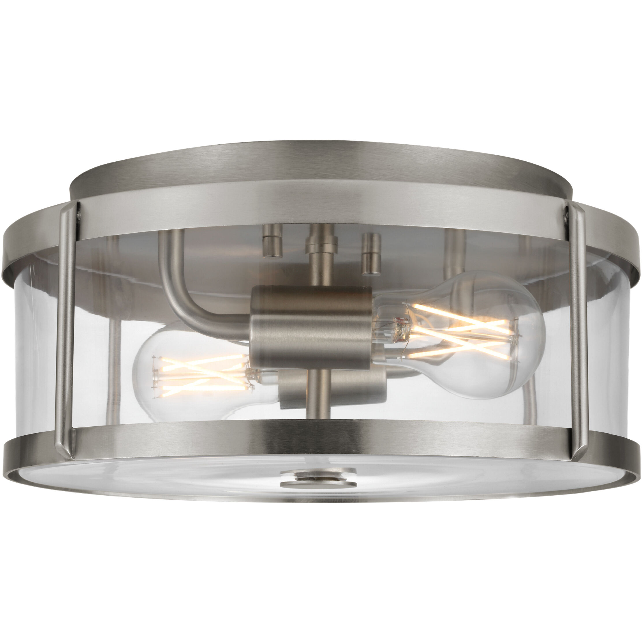 Lumra LED 13 inch Brushed Nickel Flush Mount Ceiling Light