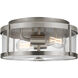 Lumra LED 13 inch Brushed Nickel Flush Mount Ceiling Light