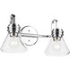 Farum 2 Light 19.25 inch Chrome Vanity Light Wall Light