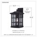 Stonington 1 Light 16 inch Mystic Black Outdoor Wall