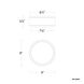 Salvo LED 9 inch White and Aged Brass Flush Mount Ceiling Light in 3500K, White/Aged Brass, dweLED