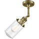 Franklin Restoration Dover LED 5 inch Antique Brass Semi-Flush Mount Ceiling Light in Seedy Glass, Franklin Restoration