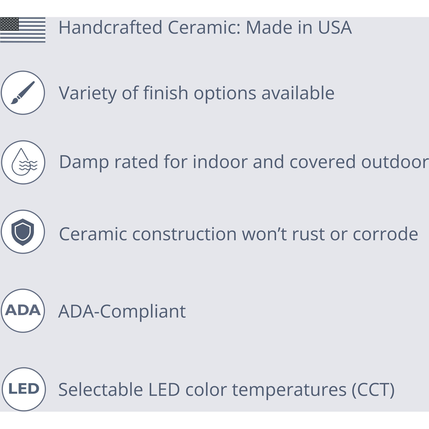 Ambiance Collection - Backlit Wall Sconce Wall Light in Concrete, Form+Finish+Function