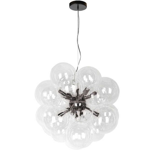 Comet 6 Light 20 inch Clear with Matte Black Chandelier Ceiling Light