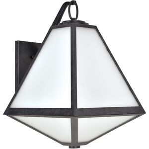 Glacier 3 Light 14 inch Black Charcoal Sconce Wall Light in White
