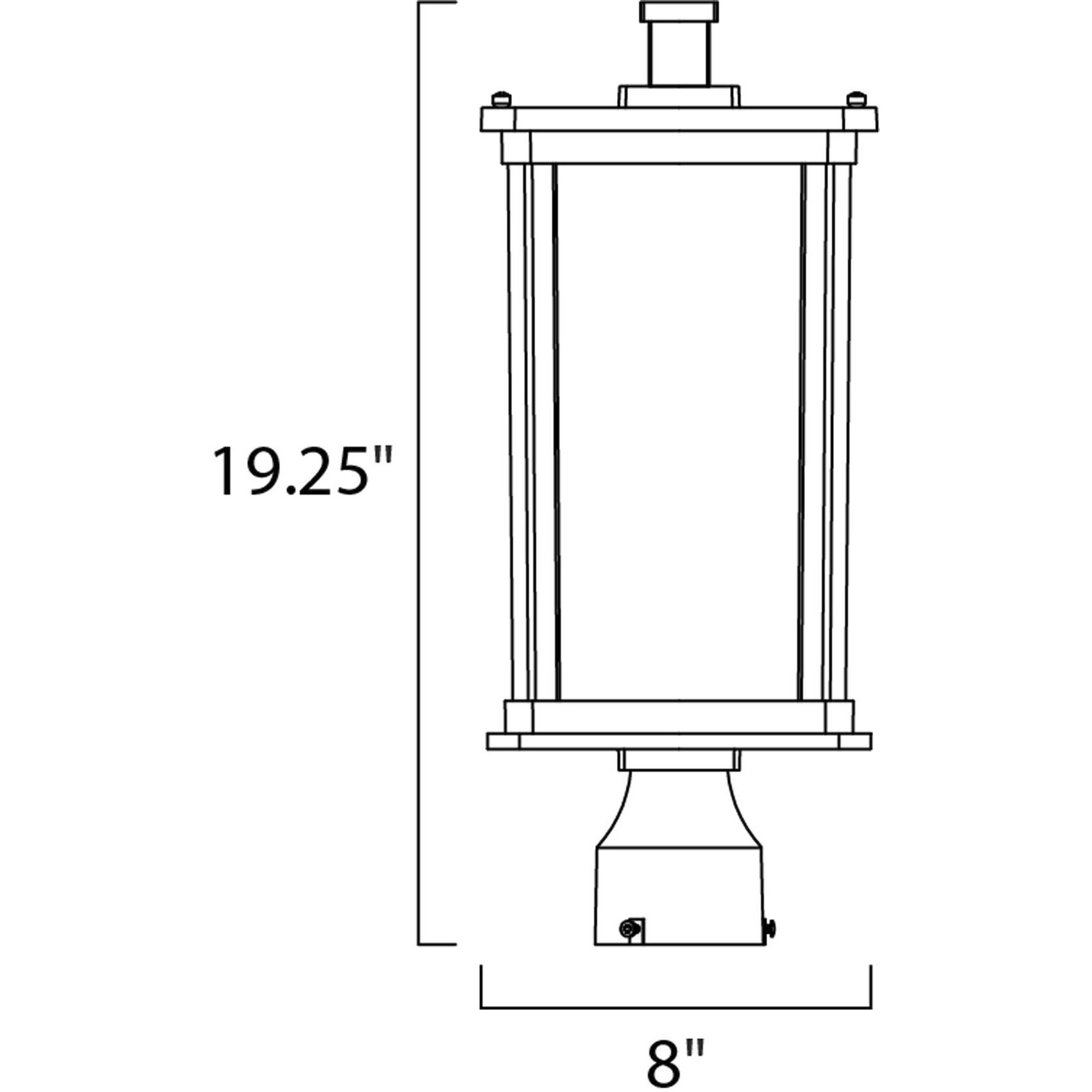 Terrace LED E26 LED 19.25 inch Bronze Outdoor Post Mount