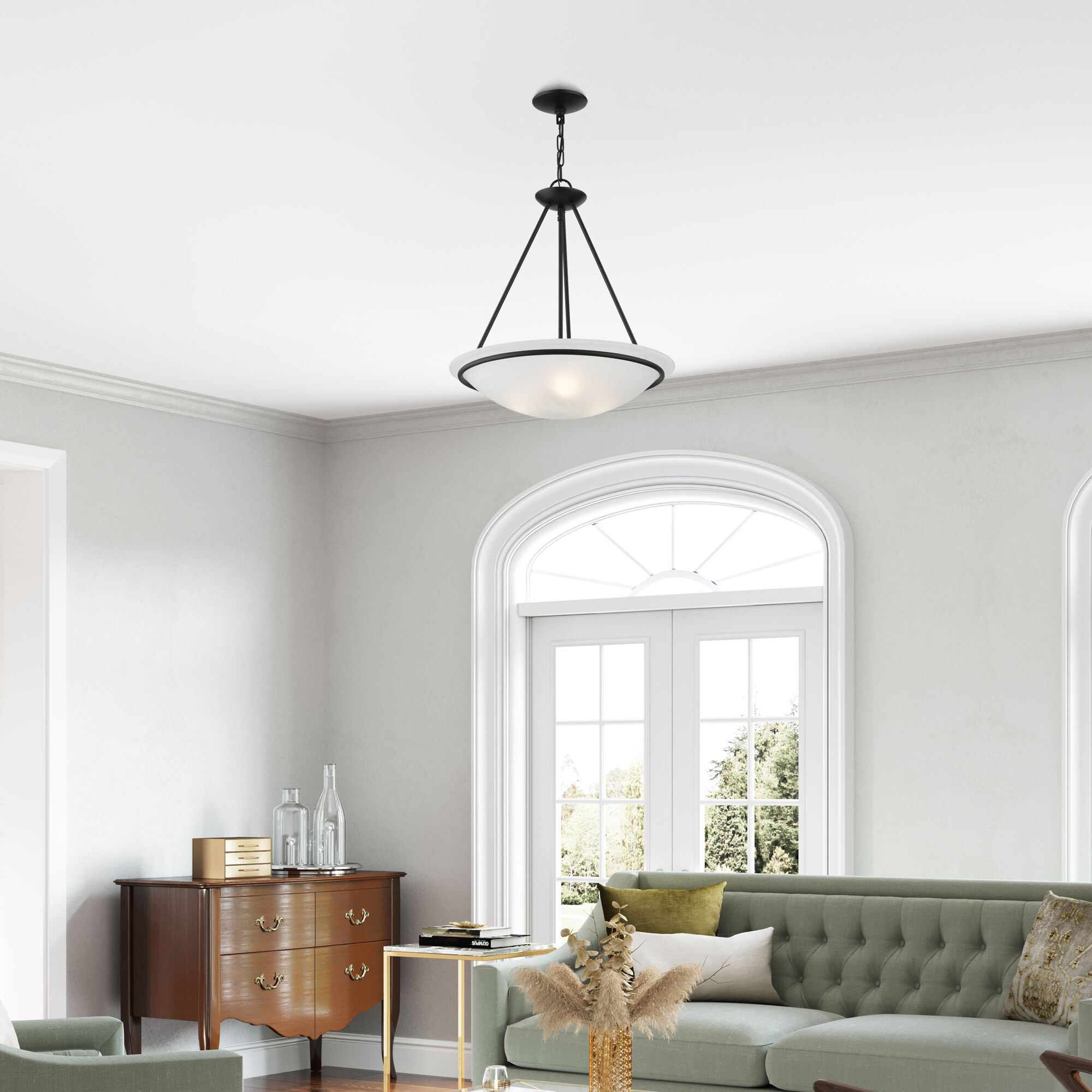 Newburgh 3 Light 20 inch Black Pendant Chandelier Ceiling Light