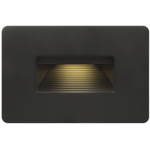 Hardy Island Luna 120v 4.00 watt Satin Black Landscape Step Light in 2700K, Horizontal