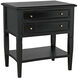 Oxford 30 X 28 inch Hand Rubbed Black Side Table, 2 Drawer