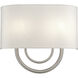 Stratton 2 Light 13 inch Brushed Nickel ADA Wall Sconce Wall Light