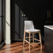 Deco 38.9 inch Grey Counter Stool