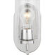 Oslo 1 Light 4.75 inch Chrome Wall Bath Fixture Wall Light