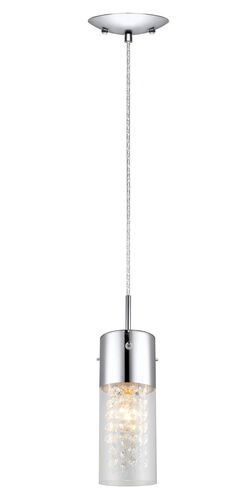 Diamond 1 Light 5 inch Chrome Mini Pendant Ceiling Light