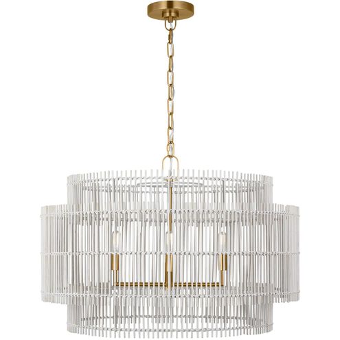 ED Ellen DeGeneres Elio 4 Light 30 inch Burnished Brass Hanging Shade Ceiling Light