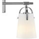 Foster 3 Light 22.75 inch Chrome Bath Light Wall Light in Etched Opal