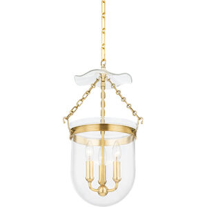 Rousham 3 Light 12.75 inch Aged Brass Hanging Lantern Ceiling Light