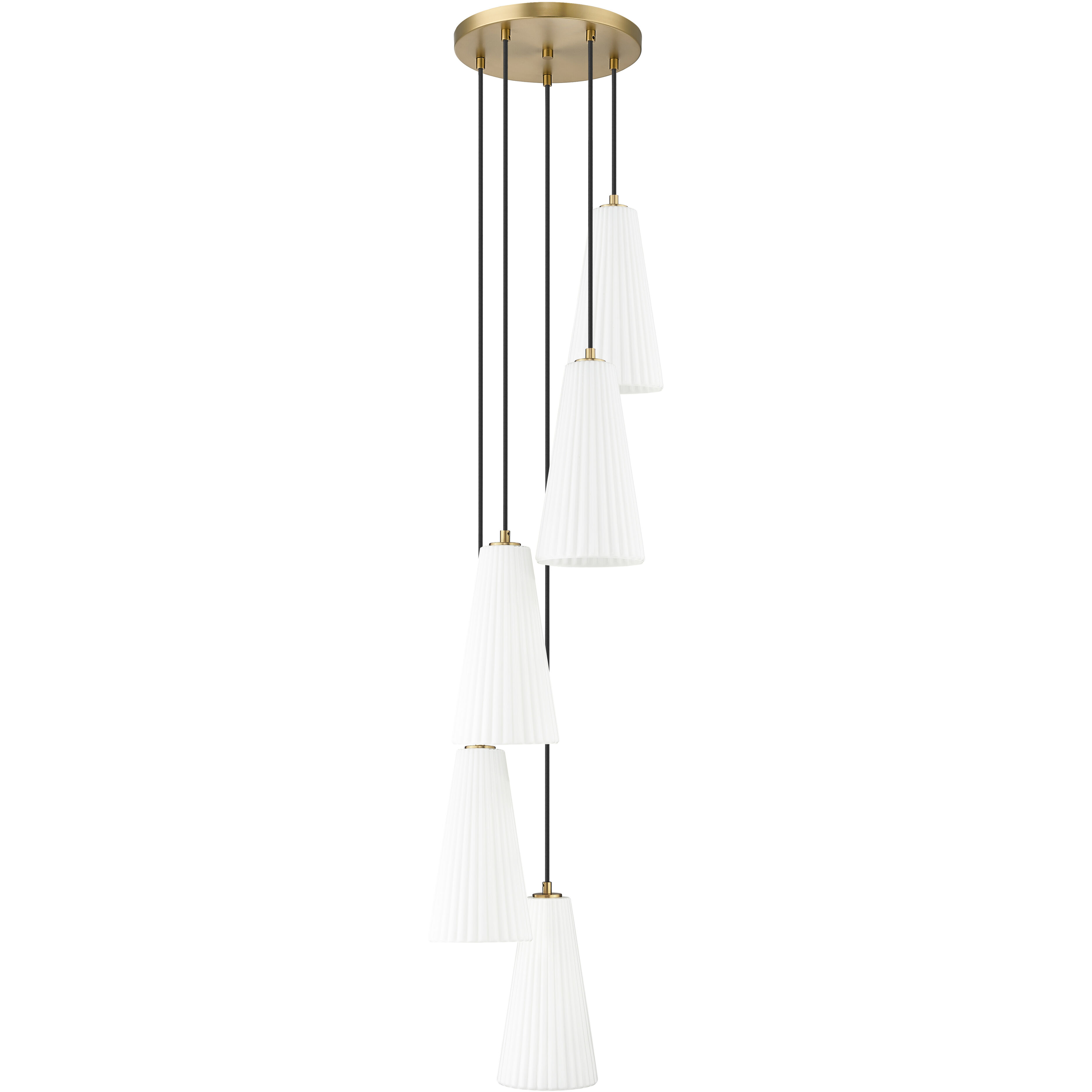 Farrell 5 Light 12 inch Modern Gold Chandelier Ceiling Light