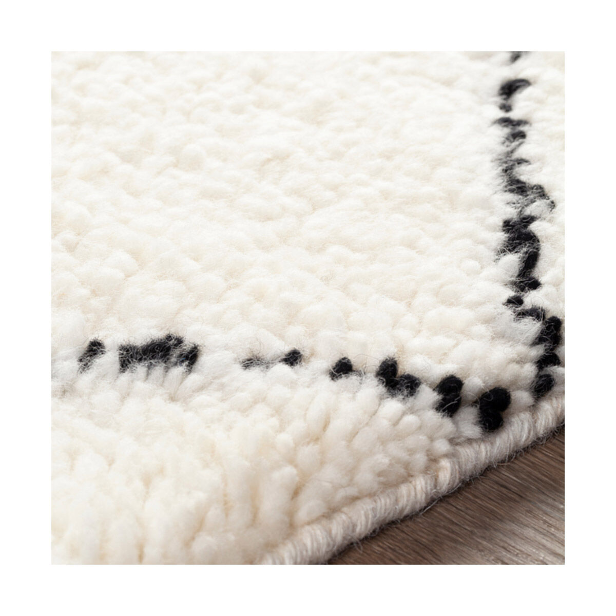 Meknes 36 X 24 inch Cream/Black Rugs