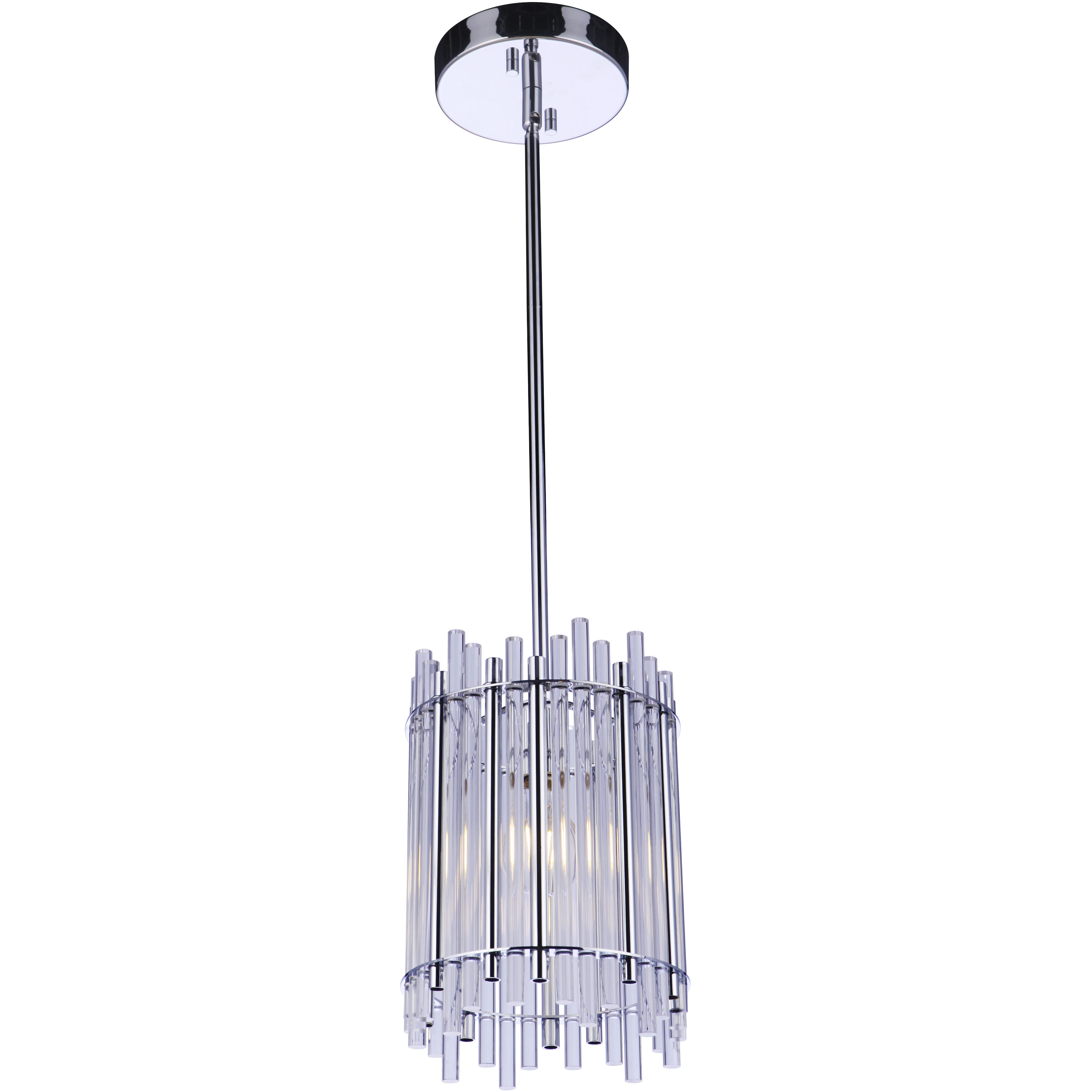 Reveal 1 Light 7.68 inch Chrome Pendant Ceiling Light