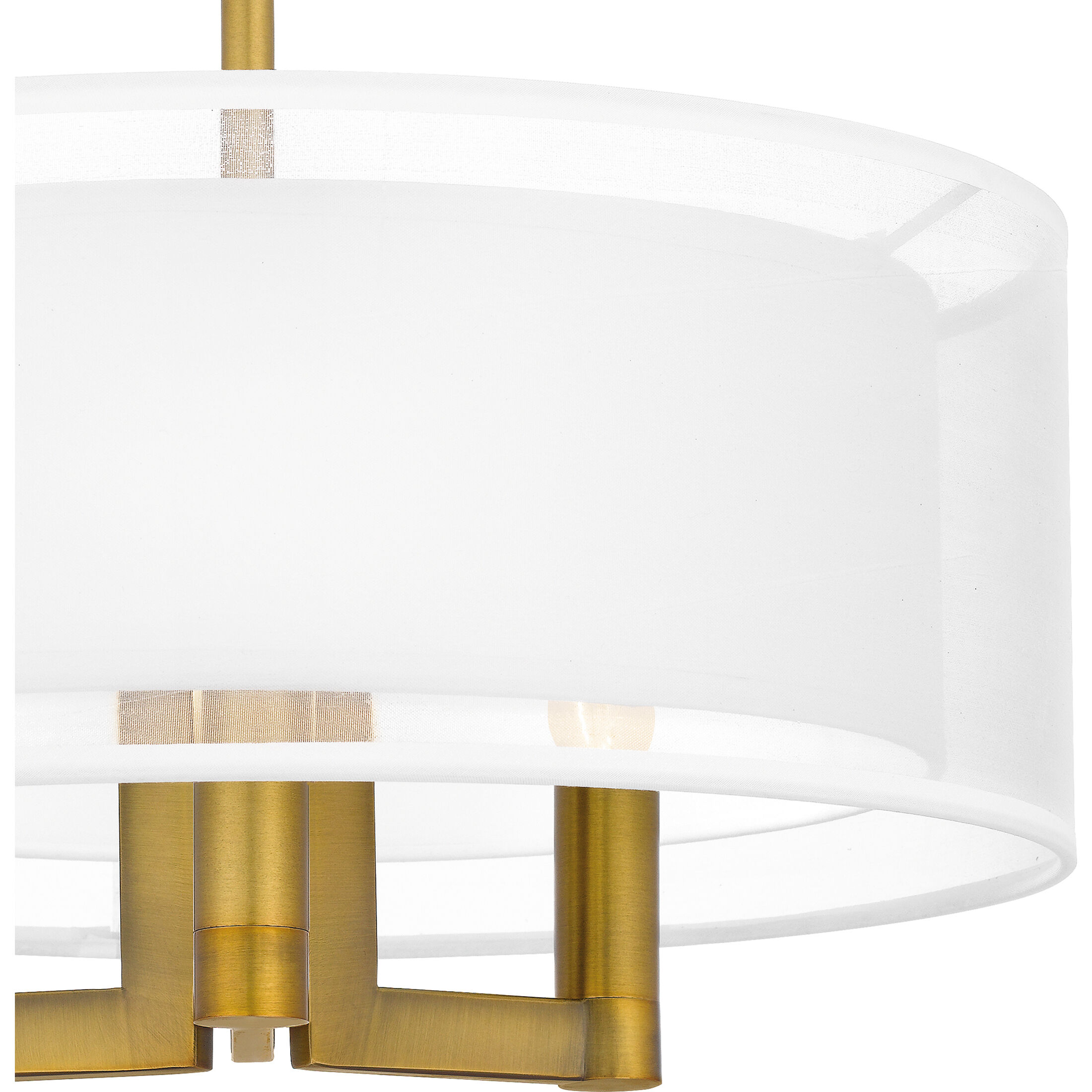 Bodnar 3 Light 15 inch Aged Brass Semi-Flush Mount Ceiling Light