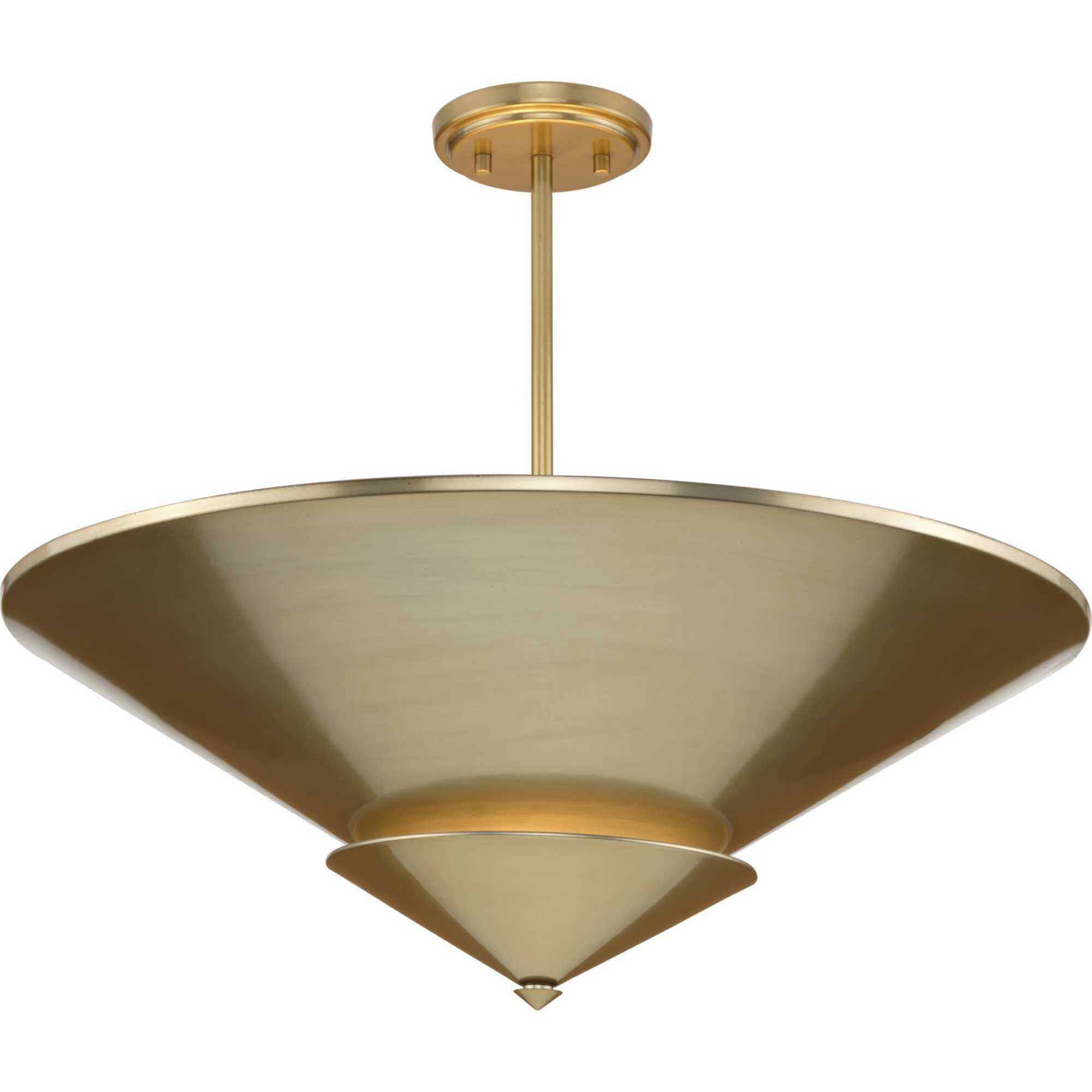 Pinellas 4 Light 25 inch Soft Gold Semi-Flush Mount Ceiling Light, Design Series