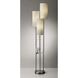 Trio 67.75 inch 40 watt Brushed Steel Floor Lamp Portable Light in White Linen