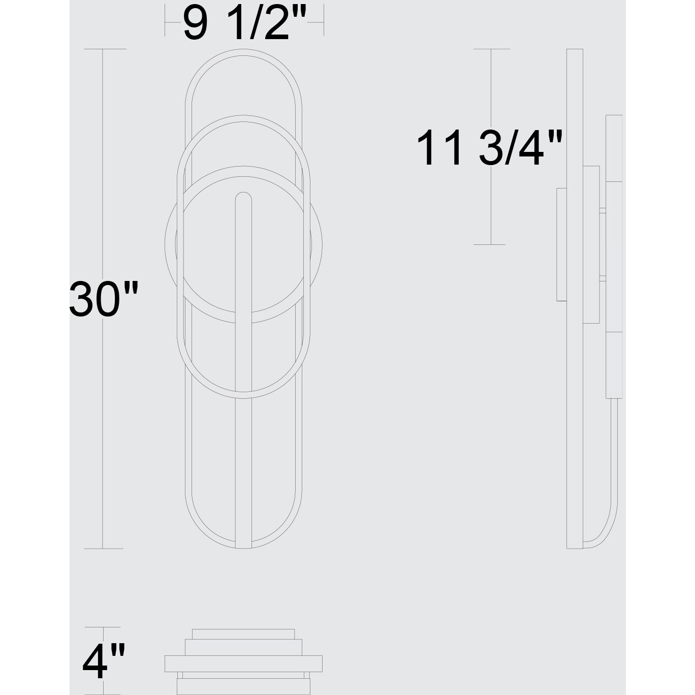 Raymond LED 30 inch Sand Black Outdoor Wall Sconce