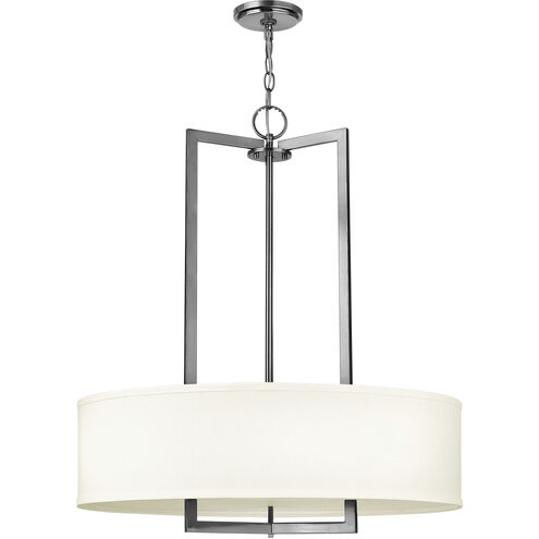 Hampton 3 Light 26 inch Antique Nickel Indoor Chandelier Ceiling Light in Non-LED