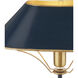 Daphne 16.5 inch 60 watt Navy and Gold Table Lamp Portable Light