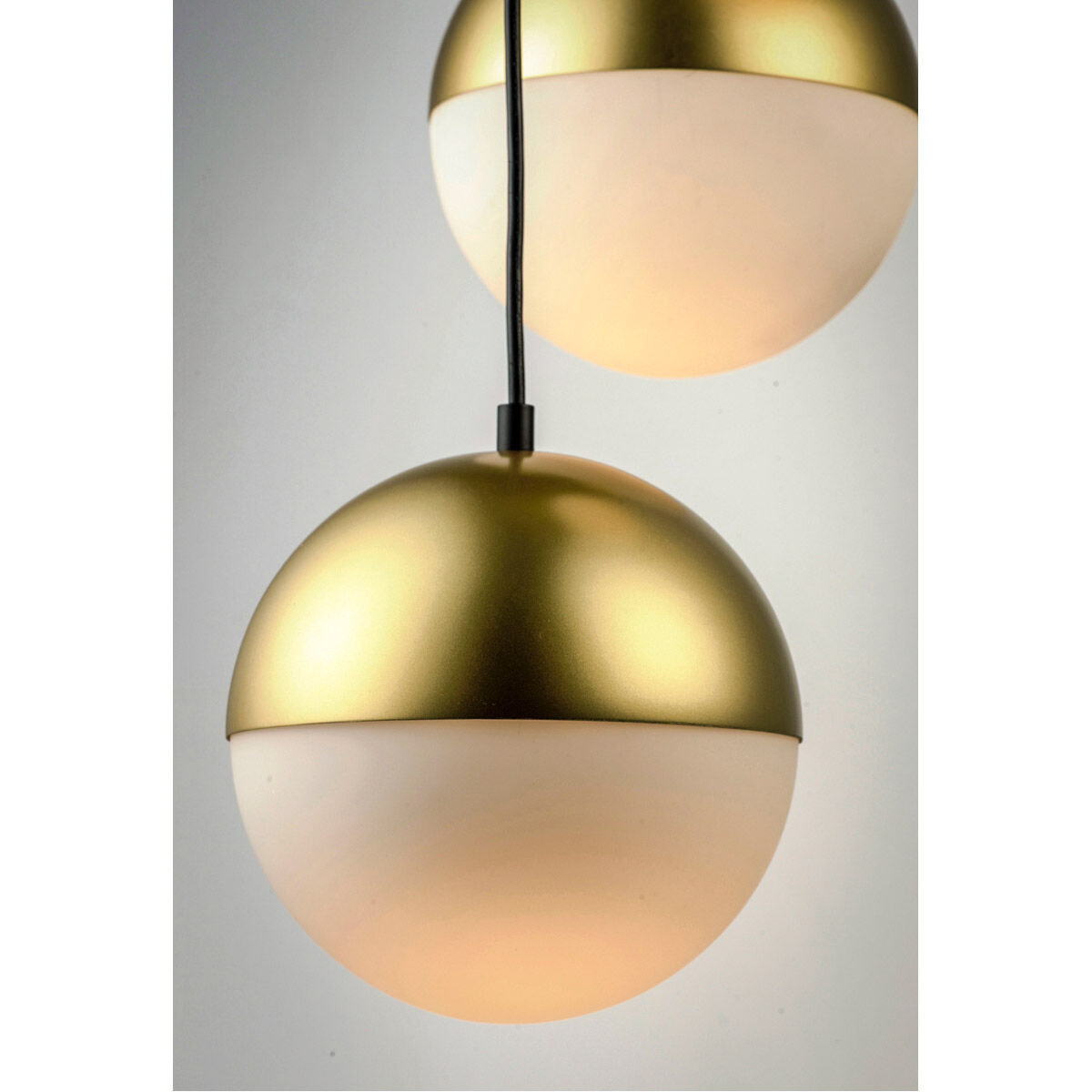 Half Moon LED 30.25 inch Metallic Gold Linear Pendant Ceiling Light