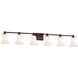 Alabaster Rocks LED 49 inch Brushed Nickel Vanity Light Wall Light in 4200 Lm LED, Square with Flat Rim