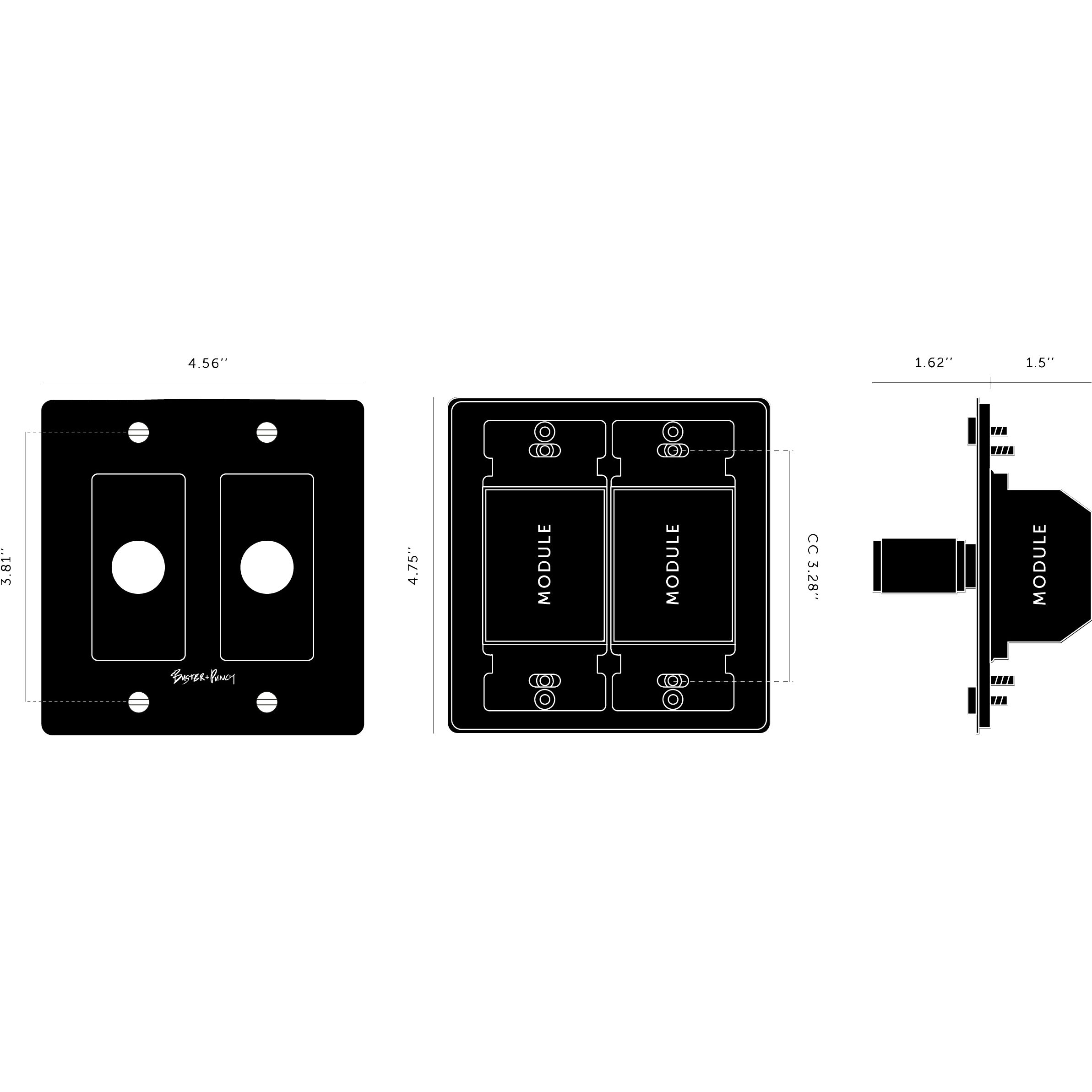 2G 100-120 Brass Dimmer Switch, LED