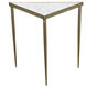 Comet 20 X 20 inch Antique Brass Side Table, Triangle