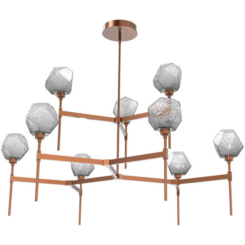Gem LED Burnished Bronze Chandelier Ceiling Light, Round Belvedere