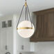 Alora Mood Harmony Pendant Ceiling Light in Brushed Gold, Glossy Opal Glass