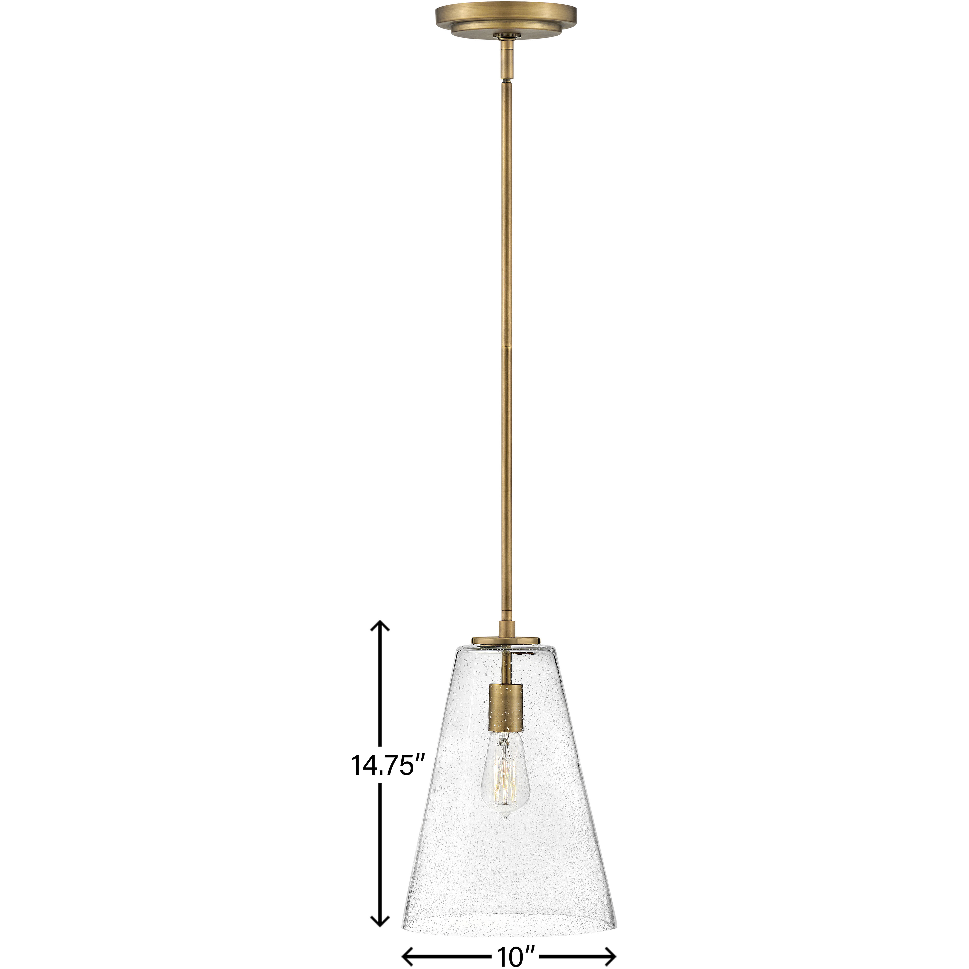 Vance 1 Light 10 inch Heritage Brass Indoor Pendant Ceiling Light