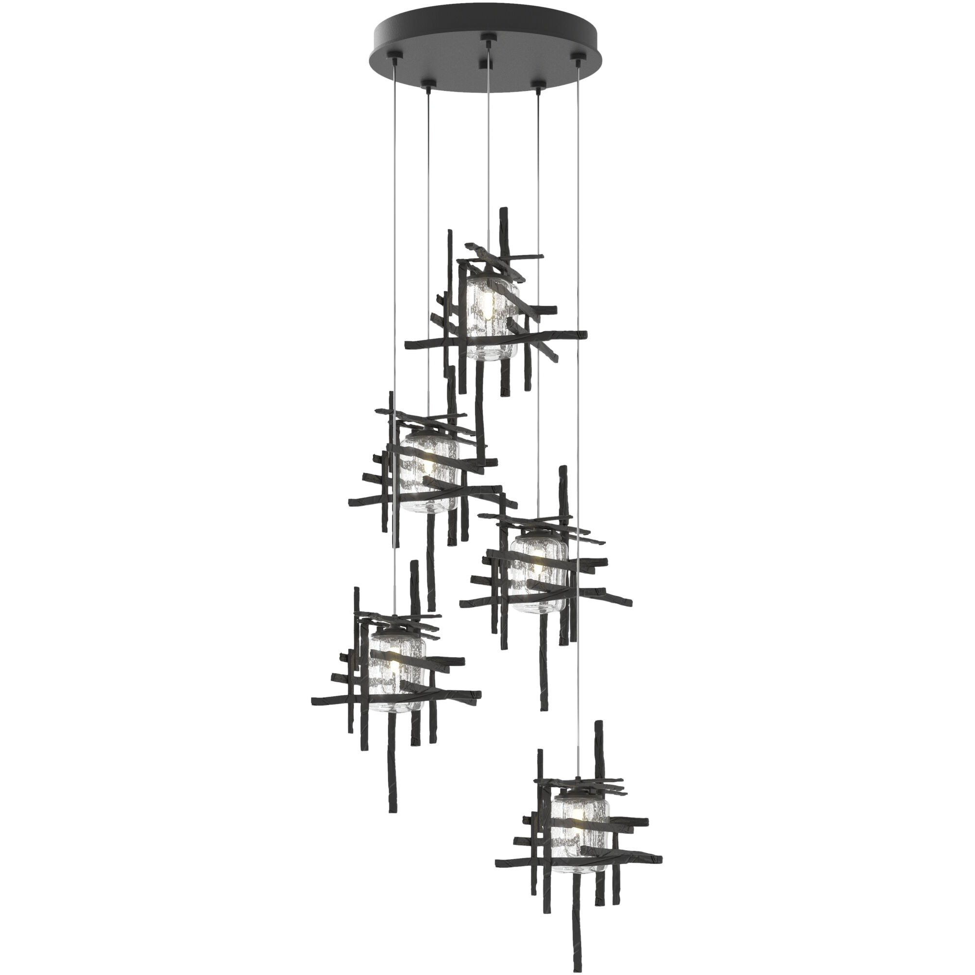 Tura 5 Light 27.3 inch Black Pendant Ceiling Light