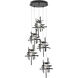 Tura 5 Light 27.3 inch Black Pendant Ceiling Light