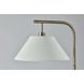 Hayes 58 inch 100 watt Antique Brass Floor Lamp Portable Light in White Textured Fabric