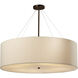 Textile LED 36 inch Dark Bronze Pendant Ceiling Light