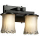 Veneto Luce 2 Light 13 inch Matte Black Bath Bar Wall Light in White Frosted (Veneto Luce), Incandescent