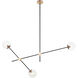 Cosmic 3 Light 50 inch Aged Gold Brass Pendant Ceiling Light
