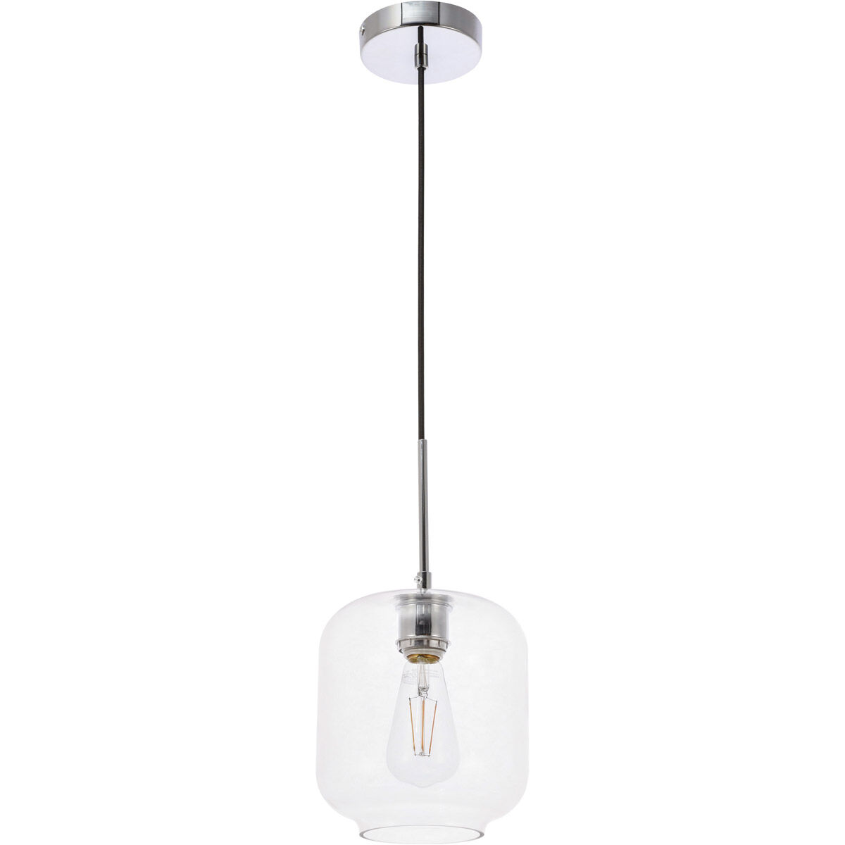 Collier 1 Light 7.3 inch Chrome Pendant Ceiling Light