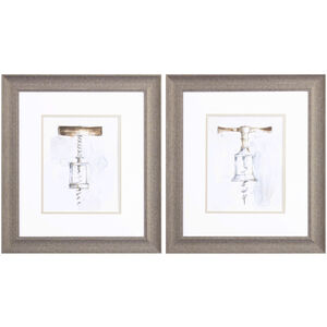 Corkscrew Variety Brown and Blue Framed Art