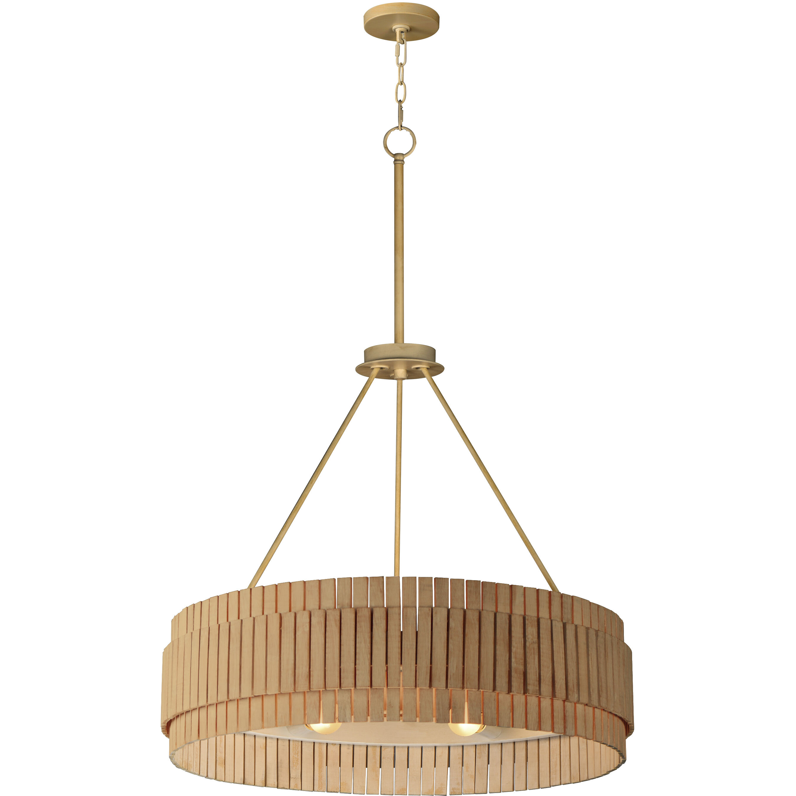 Satori 6 Light 30.75 inch Natural Aged Brass Drum Pendant Ceiling Light